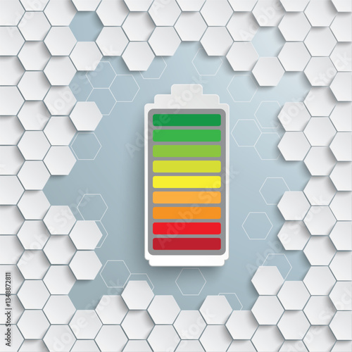 White Hexagon Structure Battery Cover