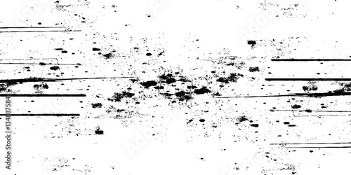 Texture grunge background spray effect. Background with little noisy black dots. Black dust isolated on transparent background.