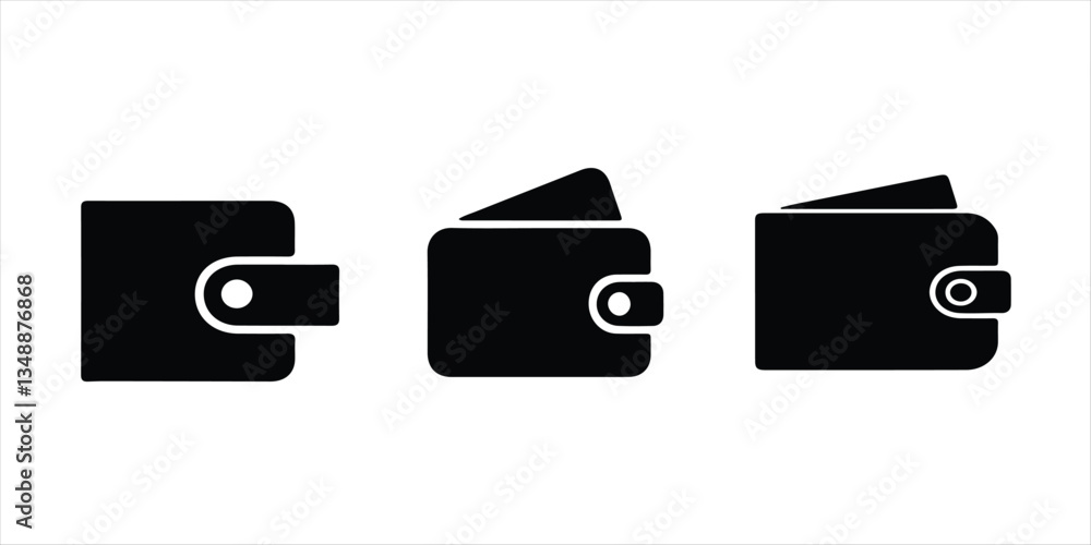 wallet vector set hand drawn illustration on white background. wallet icon. wallet vector set hand drawn illustration on white background. wallet icon.