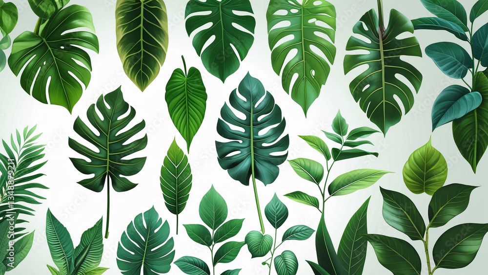 tropical leaves, tropical leaves pattern, seamless pattern with green leaves tropical leaves, tropical leaves pattern, seamless pattern with green leaves