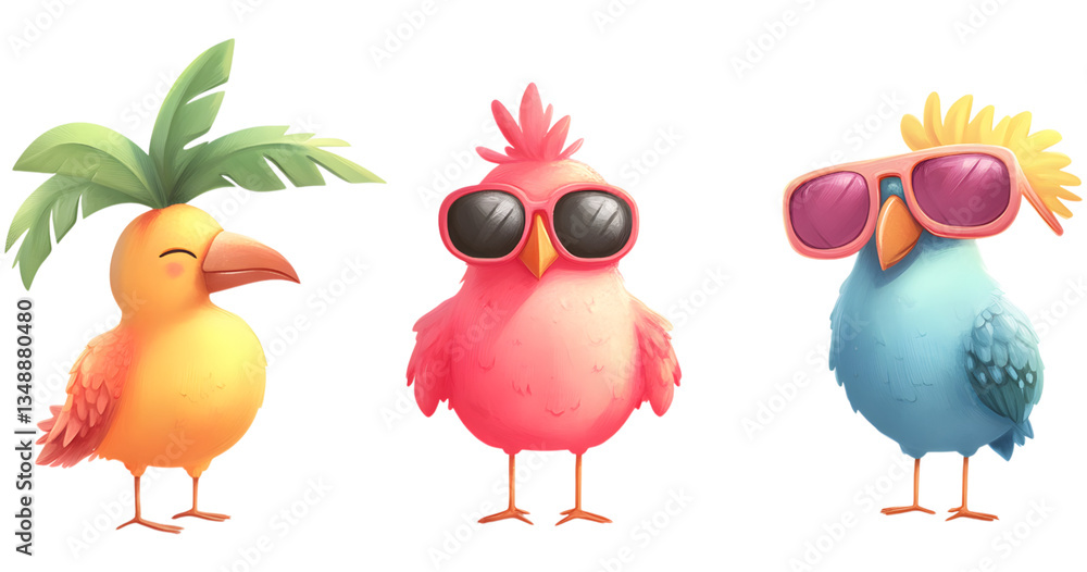 bird in summer cartoon bird in summer cartoon
