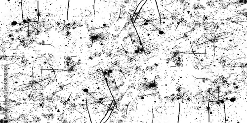 Texture grunge background spray effect. Background with little noisy black dots. Black dust isolated on transparent background.