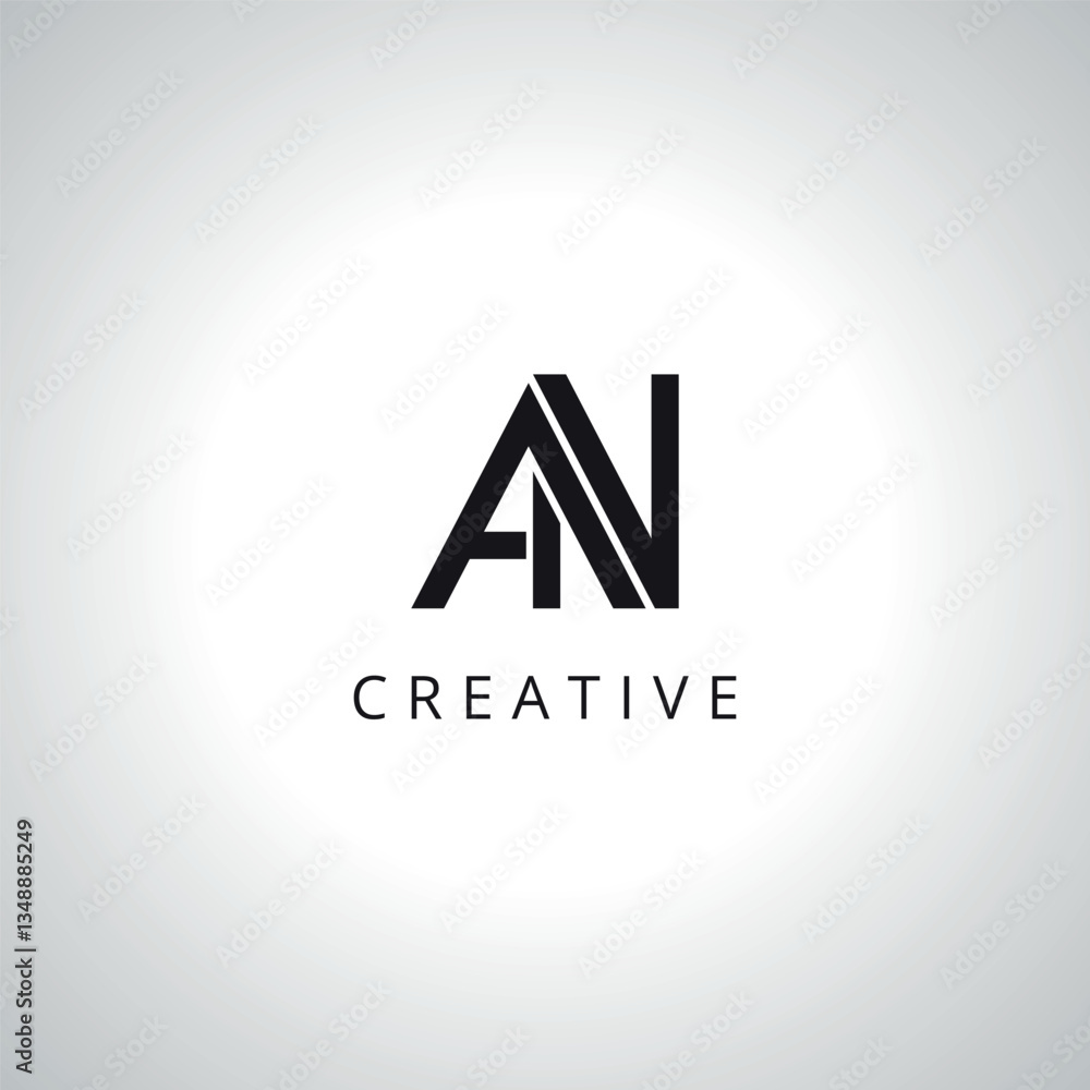 Obraz premium Creative Letter AN NA Monogram Logo Template With Vector Eps.