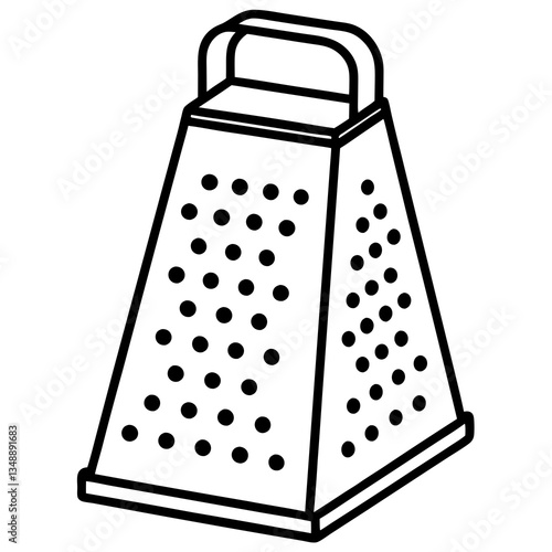 Geometric Grater Vector Line Design
