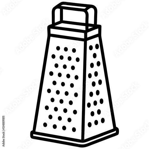 Geometric Grater Vector Line Design