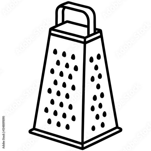 Geometric Grater Vector Line Design