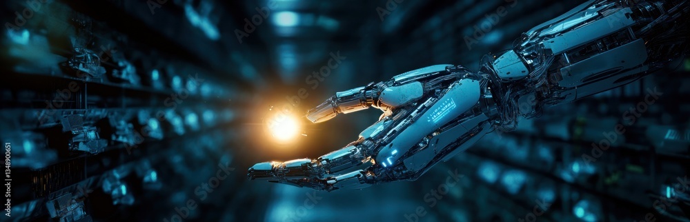 Human and Robotic Hand Interaction in Futuristic Cyberpunk Environment with AI Deep Learning and Data Exchange Human and Robotic Hand Interaction in Futuristic Cyberpunk Environment with AI Deep Learning and Data Exchange