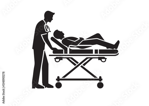 Man and a woman at a table negotiating Silhouette vector illustration