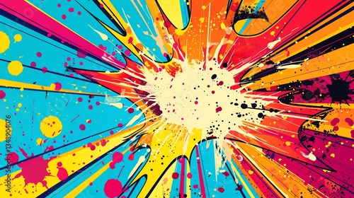 A colorful comic book explosion effect.