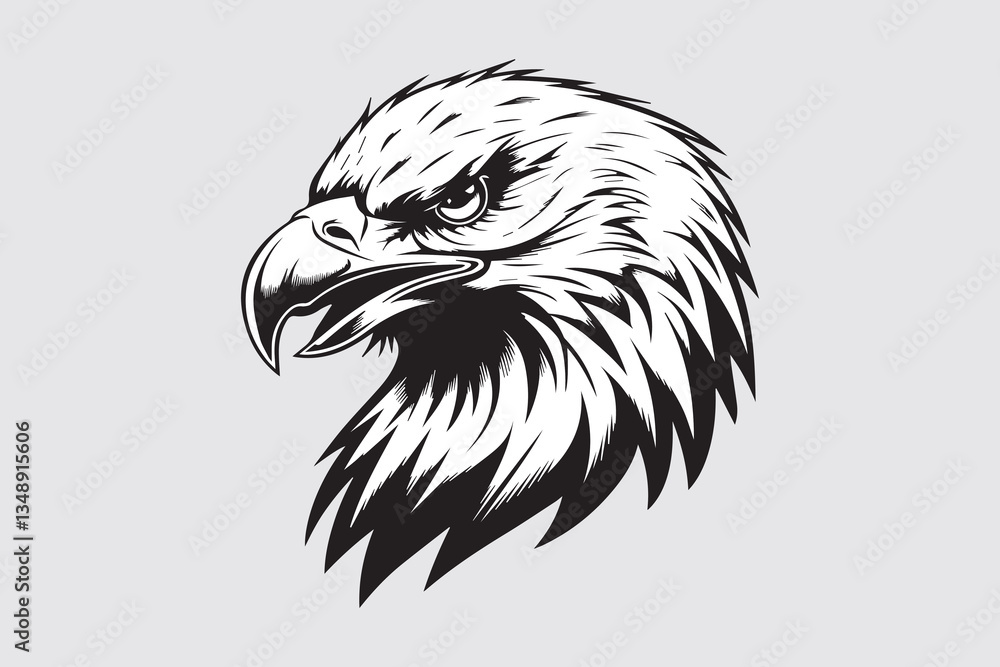 Obraz premium Eagle Head Silhouette Vector