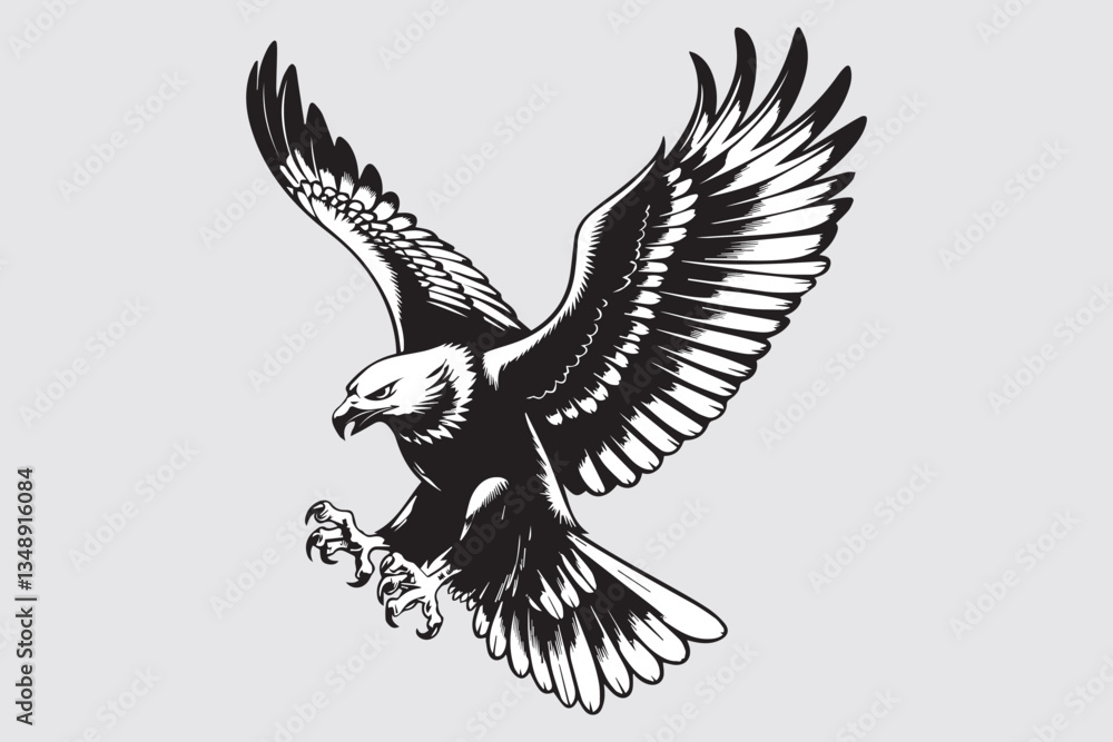 Obraz premium Eagle Head Silhouette Vector