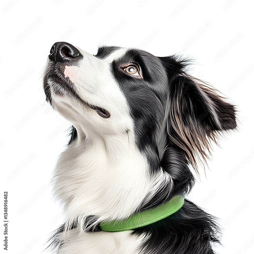 Fototapeta premium Border Collie dog looking up.