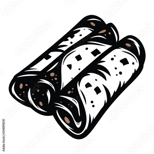 A black and white abstract vector pattern with a touch of decorative art