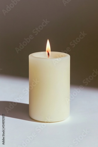 Wallpaper Mural Soft glow emanates from candle, highlighting its smooth surface Torontodigital.ca