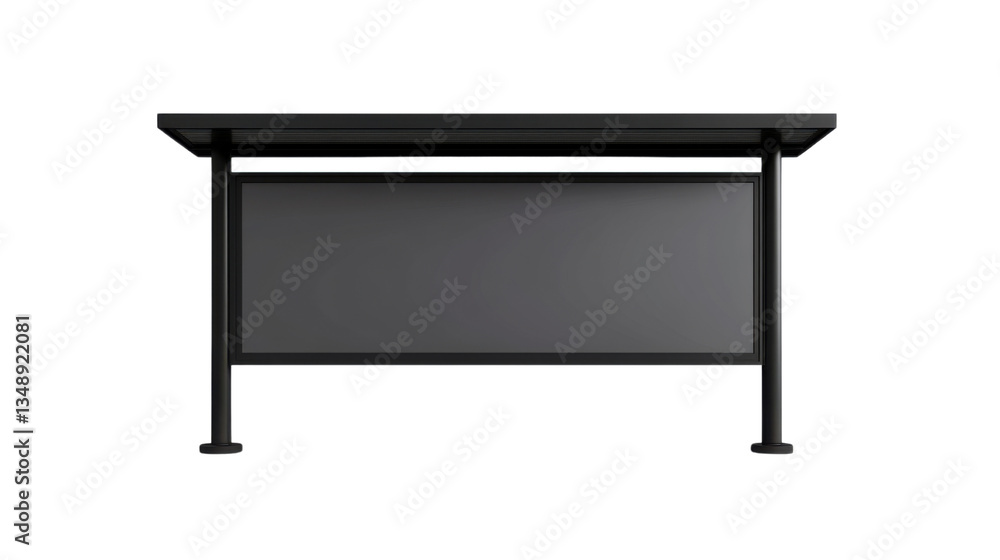 An empty billboard ready for advertisement featuring on white background An empty billboard ready for advertisement featuring on white background