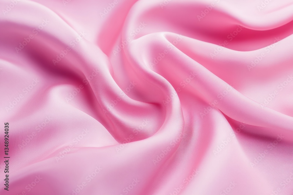 Smooth pink silk fabric forms gentle waves in soft lighting, creating luxurious texture. Neural network AI generated Smooth pink silk fabric forms gentle waves in soft lighting, creating luxurious texture. Neural network AI generated