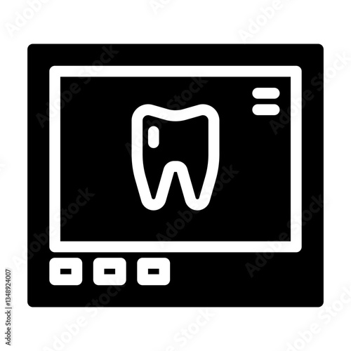 dental x ray care. This is a vector single icon with a solid style. Suitable for any purpose, such as website design, mobile app design, logo design, pattern design, etc.