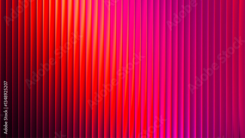 Ribbed futuristic fractal glass texture with bright dreamy gradient of deep magenta and fiery crimson colors. Bold dynamic design blending soft rich deep passionate colors for modern visual project