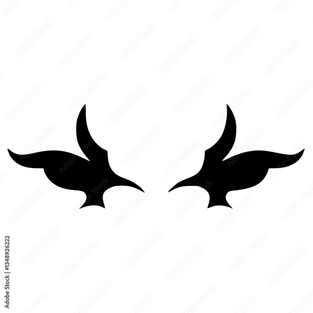 Obraz premium Sharp black eye silhouette