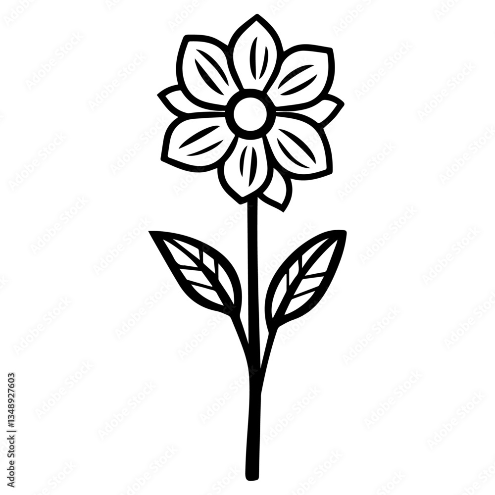 Hand Drawn Floral Design Set Vector White Background Hand Drawn Floral Design Set Vector White Background