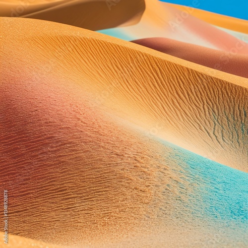 Fototapeta Naklejka Na Ścianę i Meble -  a sandy dunes with sand colorful texture
