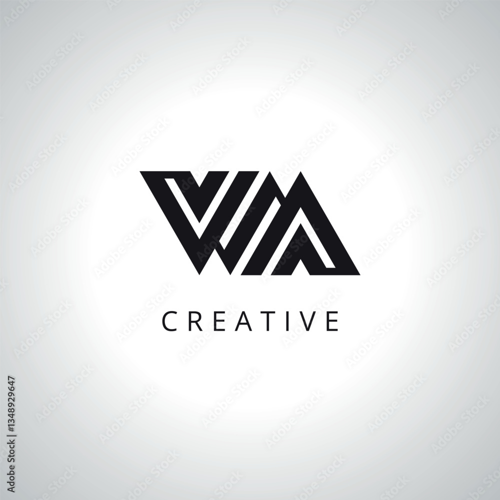 Abstract Letter WM MW Monogram Logo Template With Vector Eps. Abstract Letter WM MW Monogram Logo Template With Vector Eps.