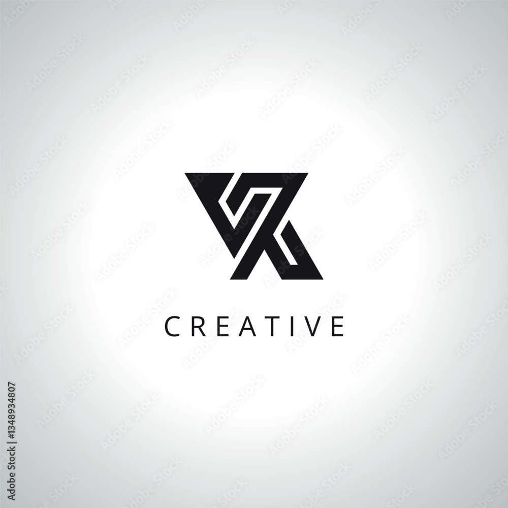 Abstract Letter VK KV Monogram Logo Template With Vector Eps. Abstract Letter VK KV Monogram Logo Template With Vector Eps.