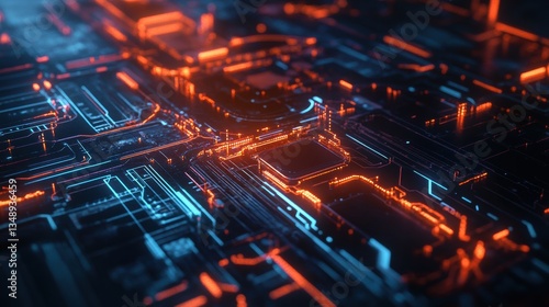 Wallpaper Mural Cybernetic AI Interface Scanning Digital Intelligence Torontodigital.ca