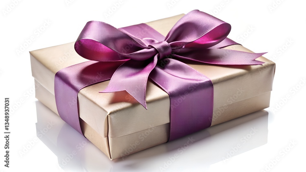 Obraz premium pink gift box with bow