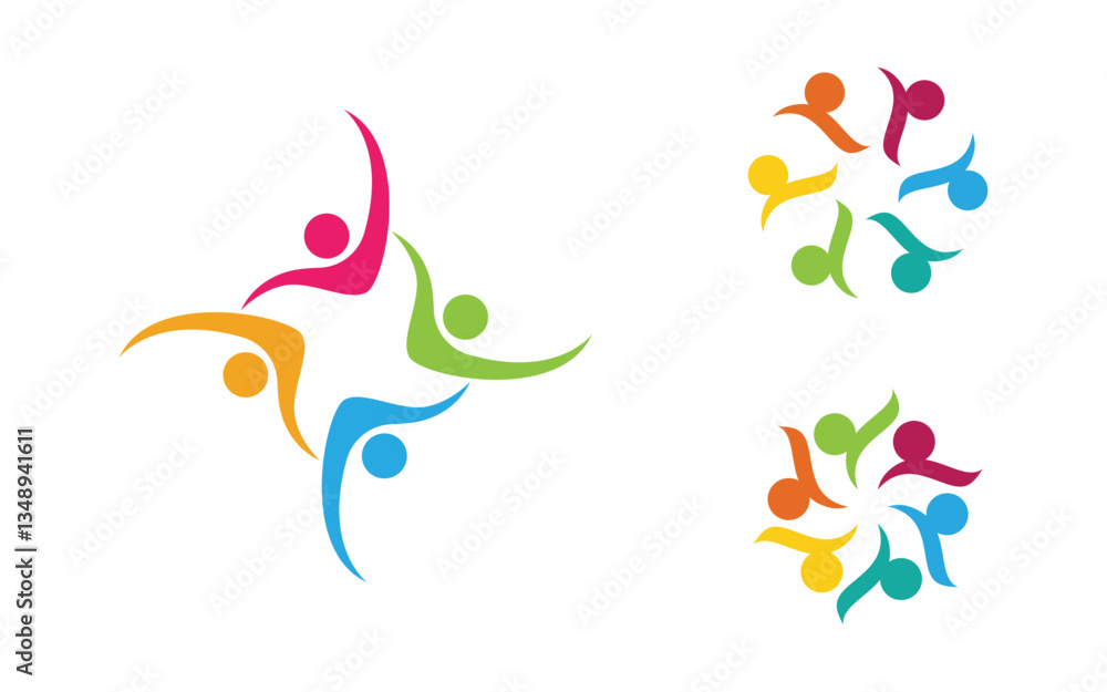 People group care community network and social logo design v.162 People group care community network and social logo design v.162