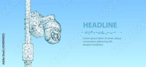 Dome security camera. Business monitoring, Camera surveillance,