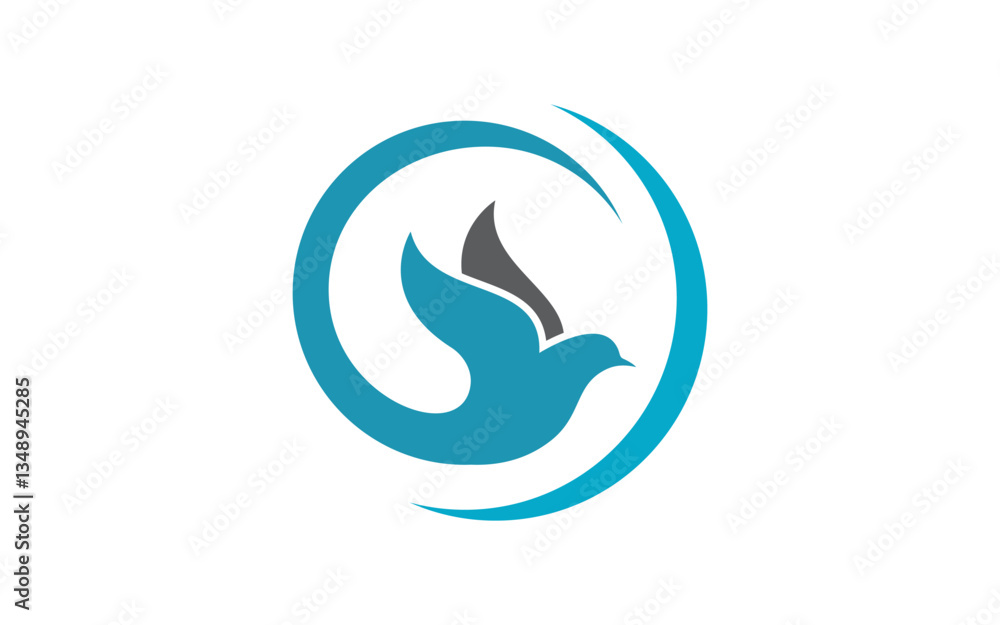 Bird dove icon logo design vector illustration v.5 Bird dove icon logo design vector illustration v.5