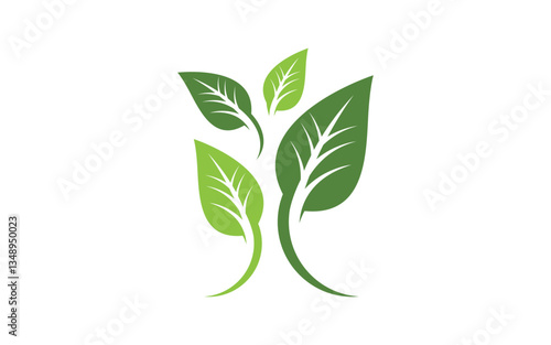 Green Tree leaf ecology nature element vector design v.39