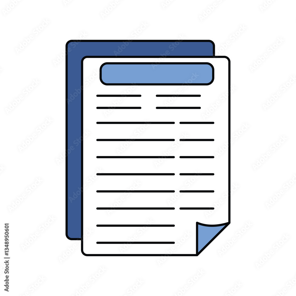 Exam lineal color line icon with white background vector stock illustration Exam lineal color line icon with white background vector stock illustration