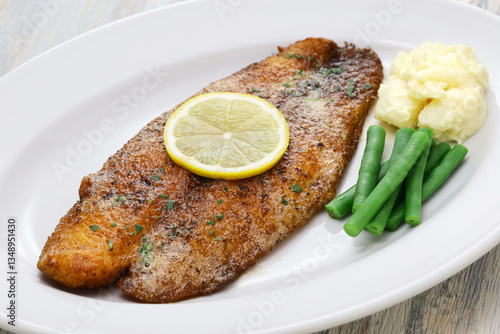 basa fish fillet cajun spiced meunière