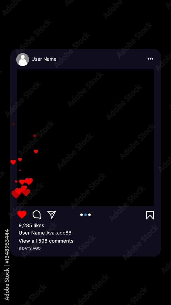 Instagram Comm Instagram interface post, stories, reels. Instagram app mockup in ...