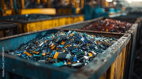 Wallpaper Mural Disposal of electronic waste in a large container, focus on e-waste recycling  Torontodigital.ca