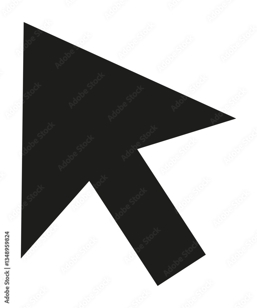 Mouse pointer icon filled with black Mouse pointer icon filled with black