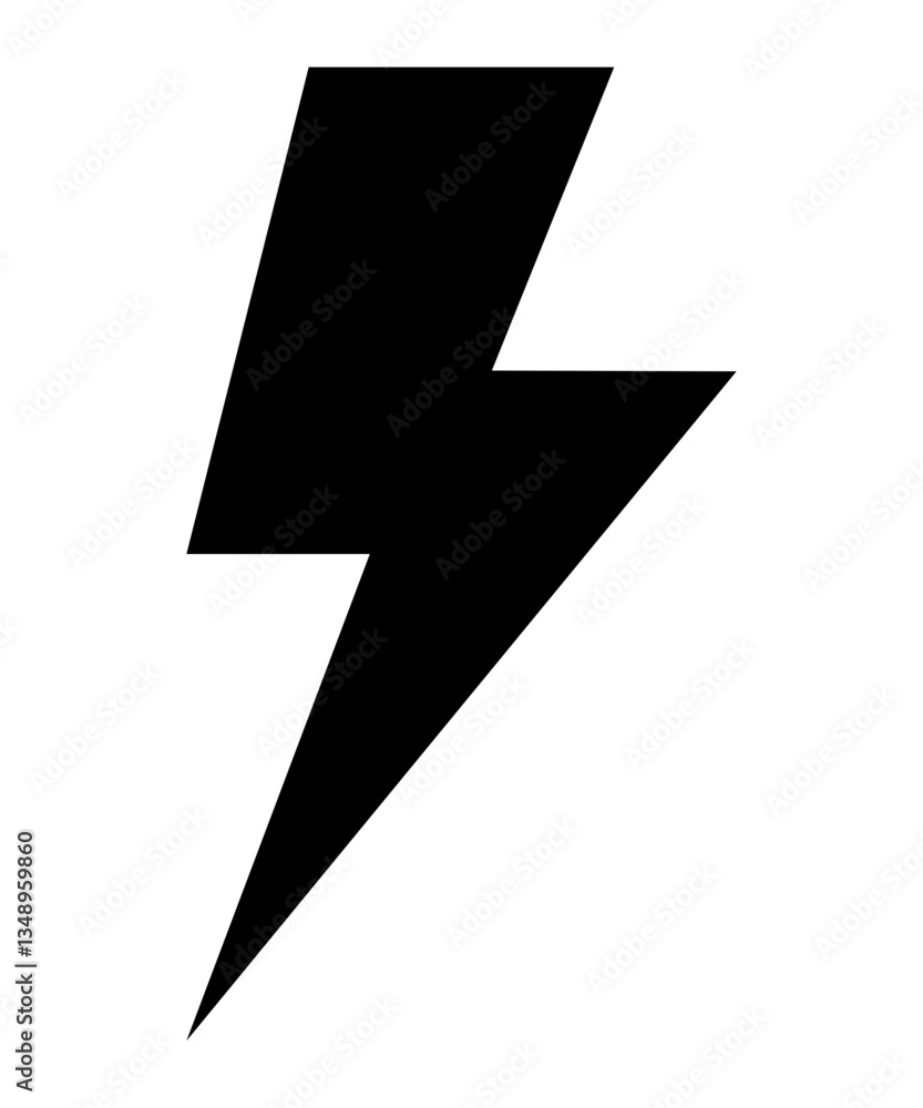 Thunder icon filled with black Thunder icon filled with black