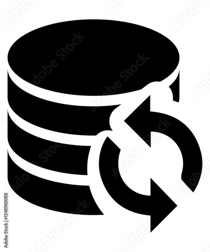 Data recovery icon filled with black