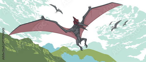 pteranodon, pteranodon wings, dinosaur, prehistoric monster animals, pteranodon flying