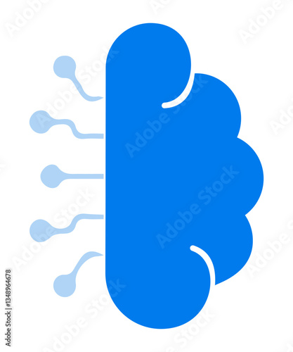 Deep learning icon filled with two tone