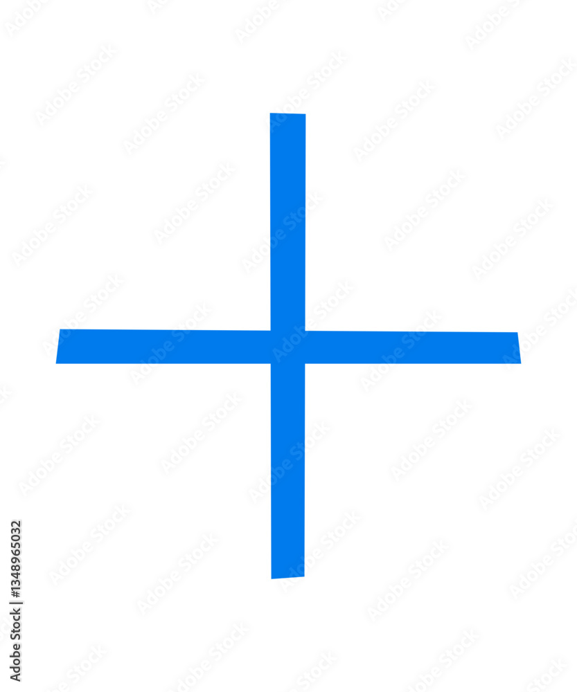 Obraz premium Add icon filled with blue