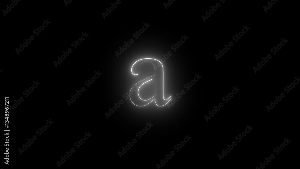 Animated neon letter a Two-color looping trendy glowing neon alphabet letter Animated neon letter a Two-color looping trendy glowing neon alphabet letter