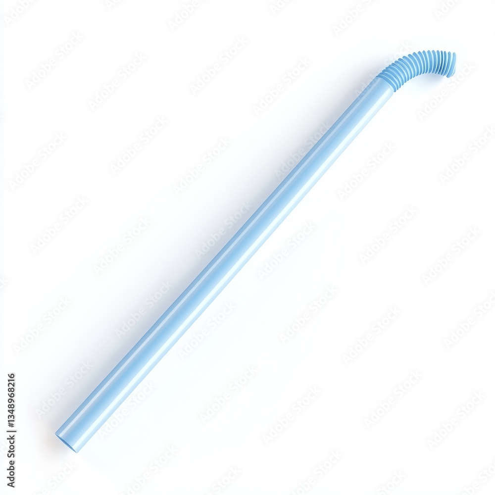 Kitchen Drinking Straw Scene Plastic Pure Bent Blue