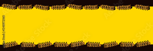 Warning banner about the danger of processionary caterpillars, risks due to urticating hairs