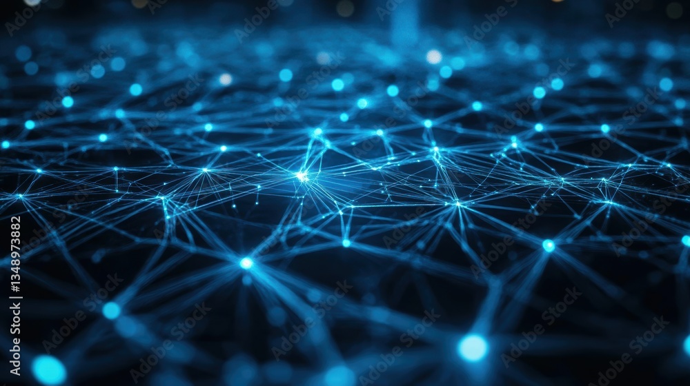 Obraz premium Cyber AI-generated Intelligence Network Forming Data 3.jpeg