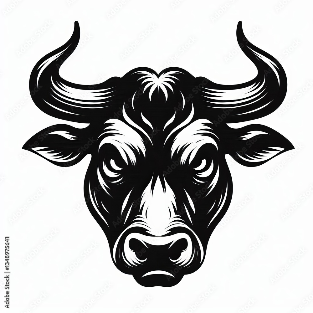 Fototapeta premium Minimalist Cow Silhouette
