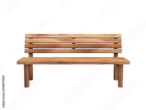 Wooden bench with a modern design