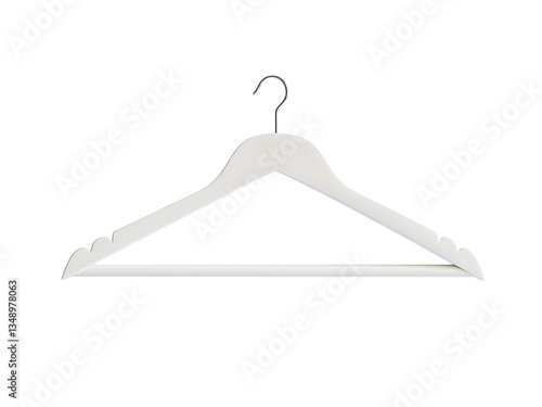 Minimalist white clothes hanger with details